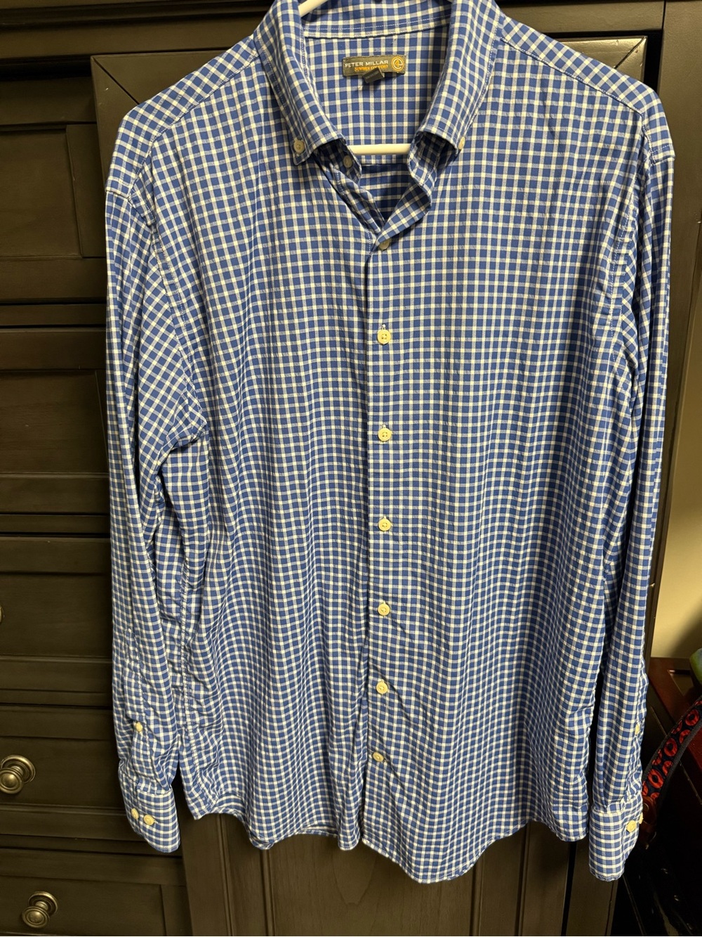 Men’s Peter Millar Summer Comfort button Down size Large